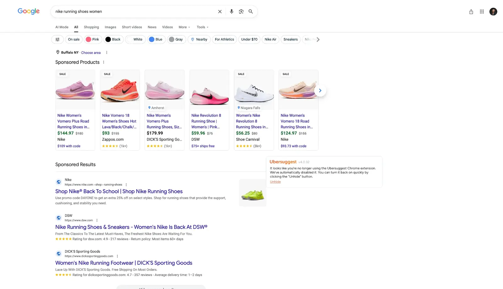 Google pretraga sa Shopping oglasima iznad tekstualnih rezultata